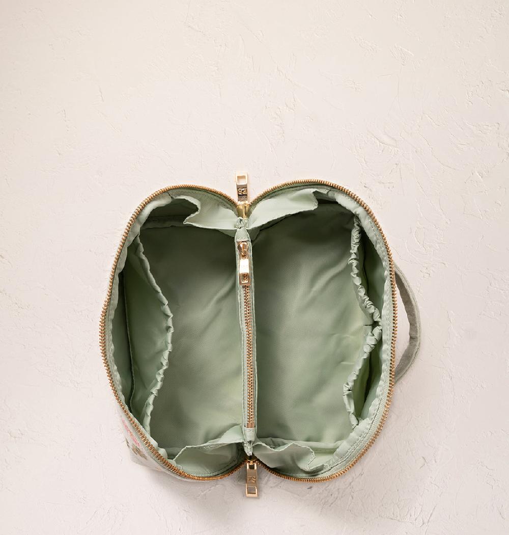 Scarlettsbags Pressed Flowers Open Flat Makeup Bag