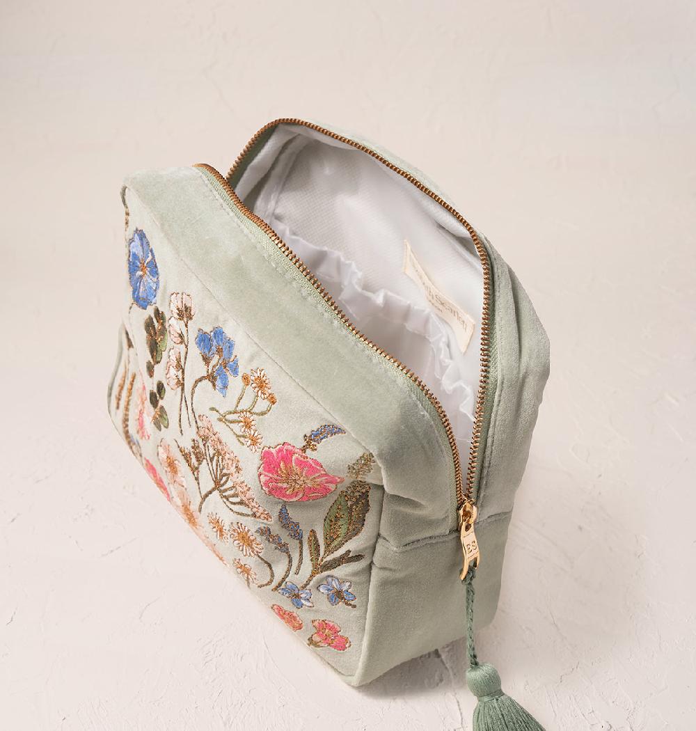 Scarlettsbags Pressed Flowers Wash Bag