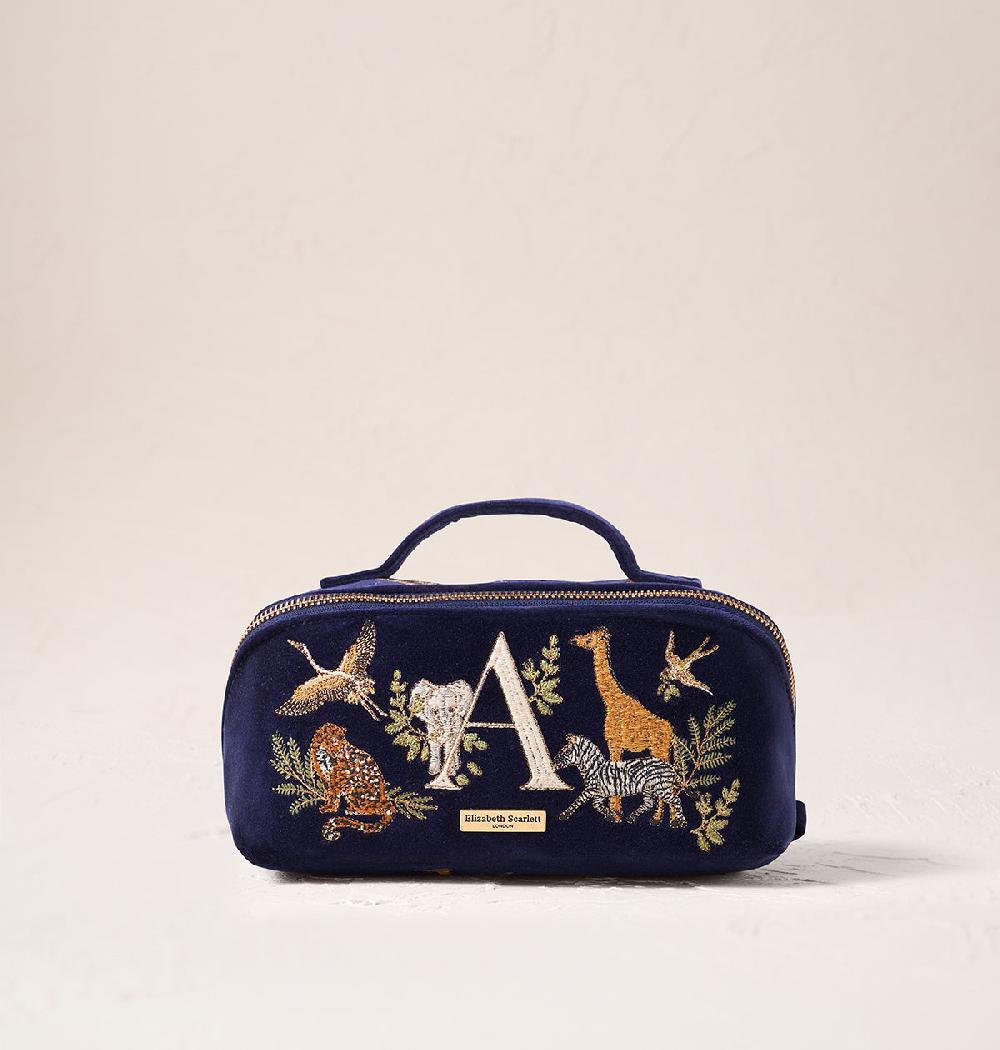scarlettsbags Safari Alphabet Open Flat Makeup Bag