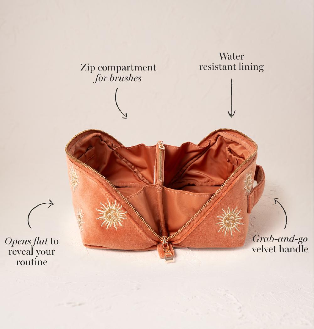 Scarlettsbags Sun Goddess Open Flat Makeup Bag