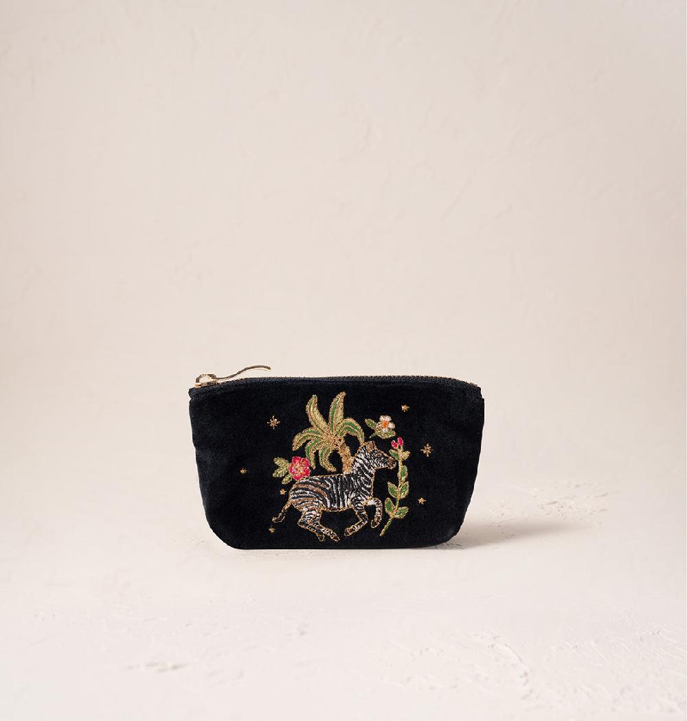 scarlettsbags Wild Zebra Palm Coin Purse