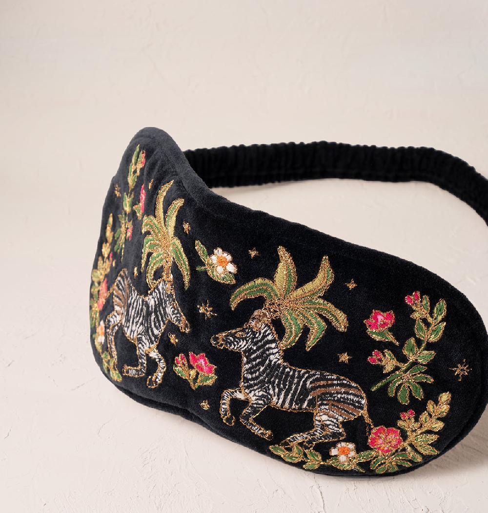Scarlettsbags Wild Zebra Palm Eye Mask