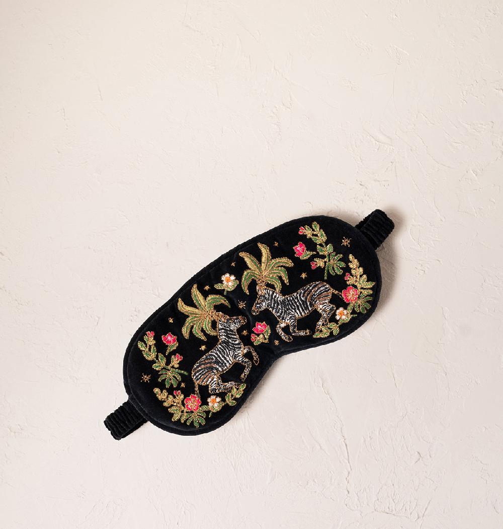 scarlettsbags Wild Zebra Palm Eye Mask
