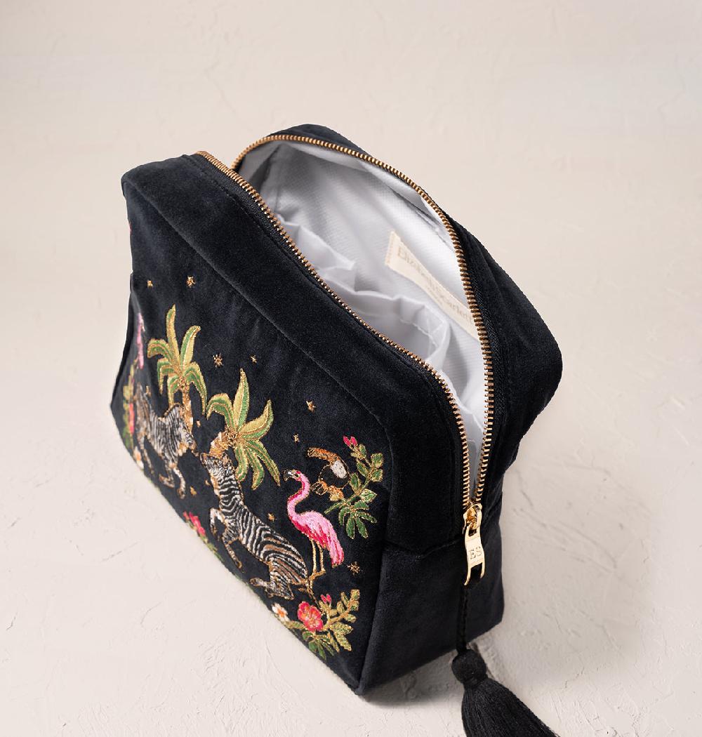 Scarlettsbags Wild Zebra Palm Wash Bag