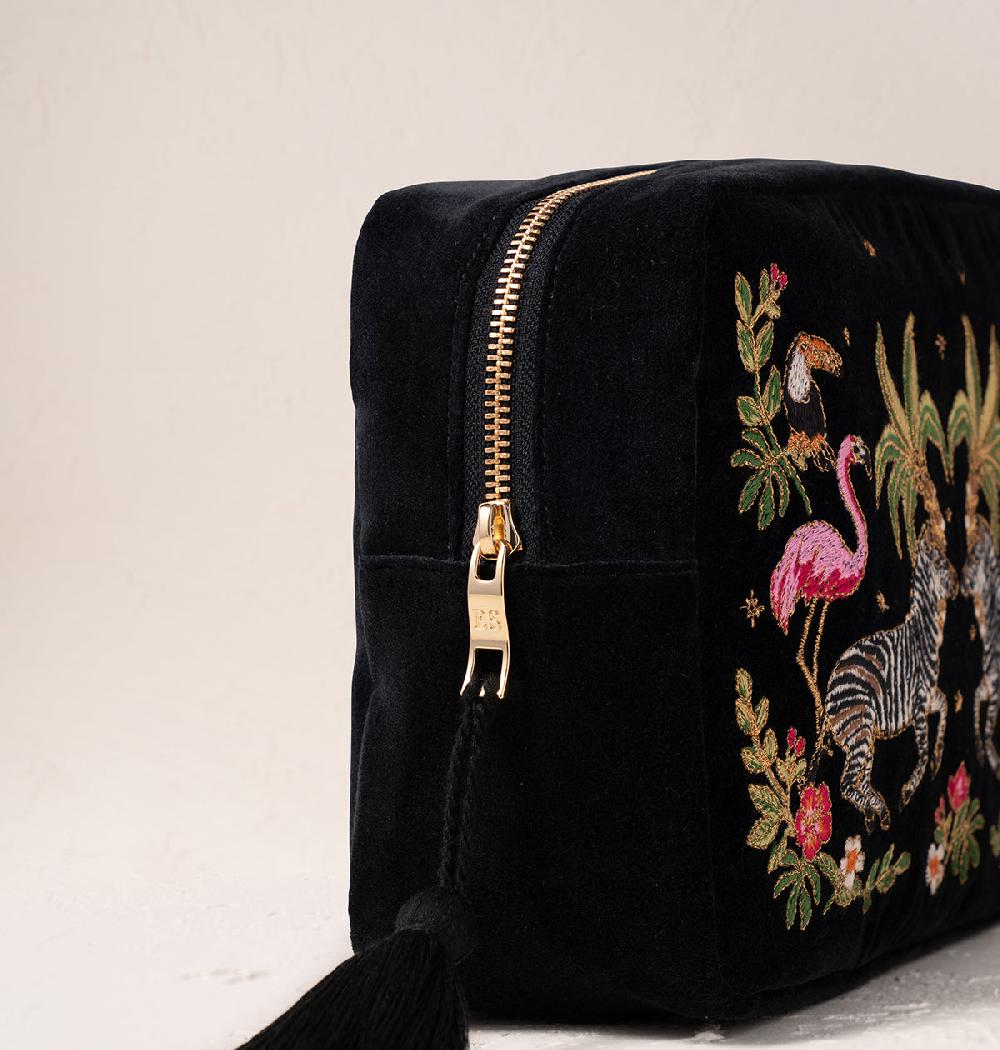 Scarlettsbags Wild Zebra Palm Wash Bag