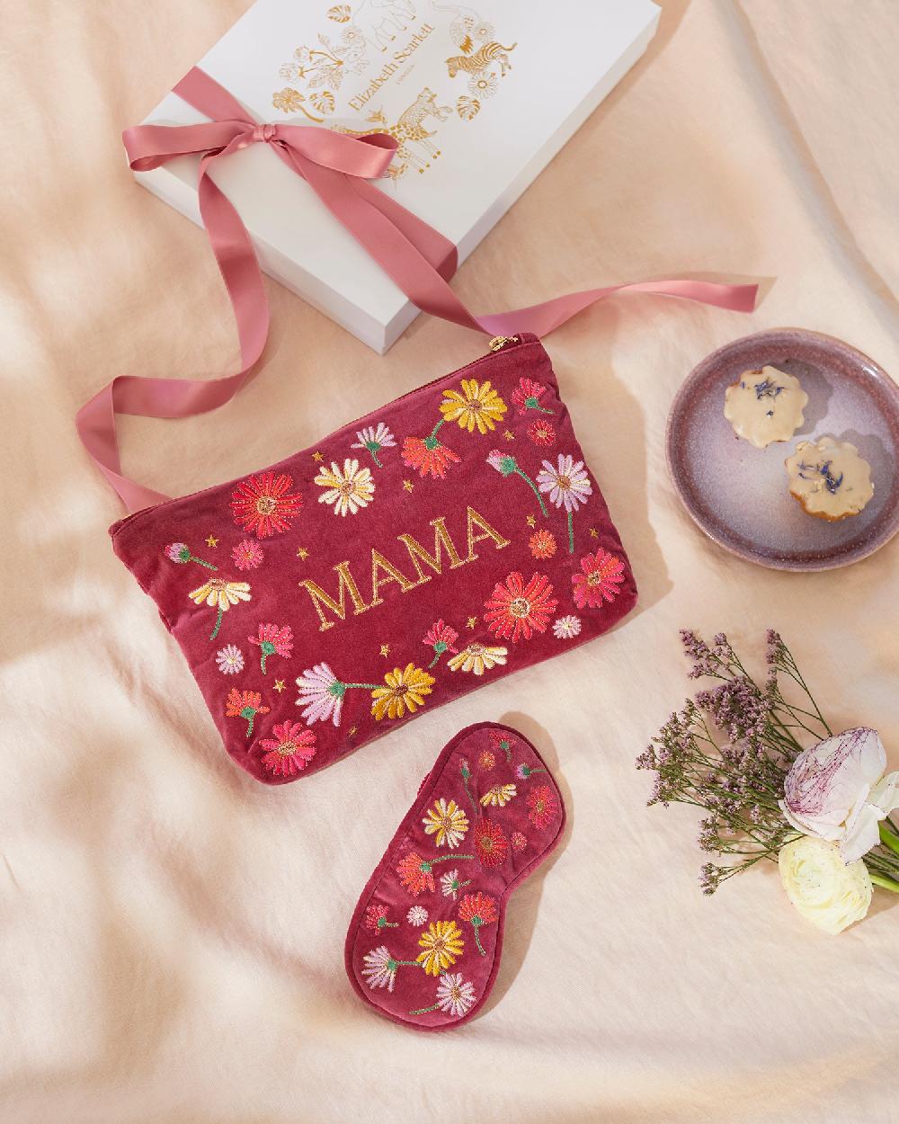 Scarlettsbags Wildflower Eye Mask - Rich Blue