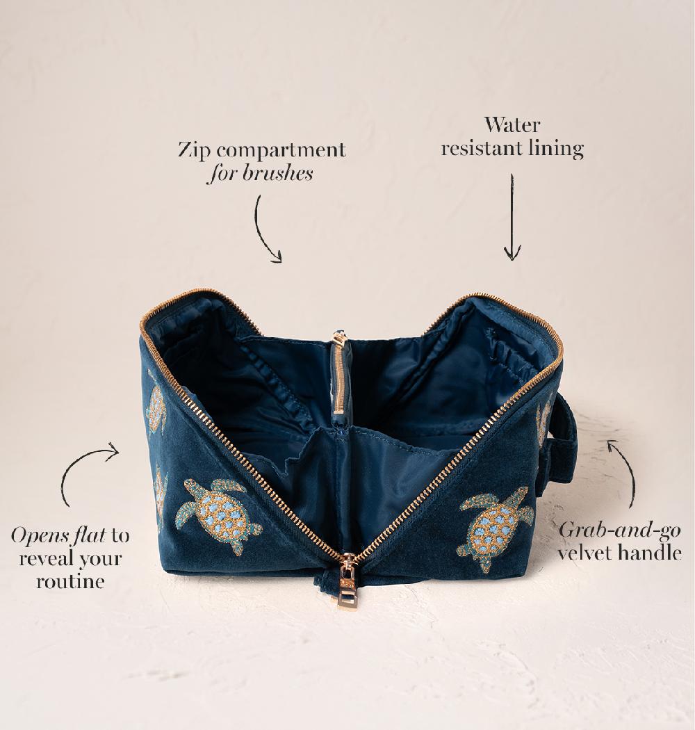 Scarlettsbags Turtle Conservation Open Flat Makeup Bag