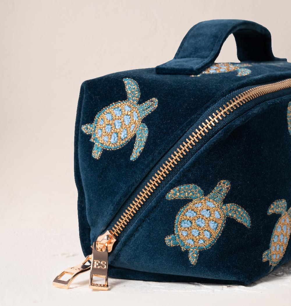 Scarlettsbags Turtle Conservation Open Flat Makeup Bag
