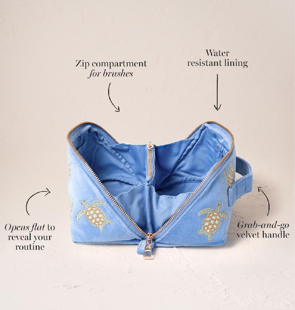 Scarlettsbags Turtle Conservation Open Flat Makeup Bag