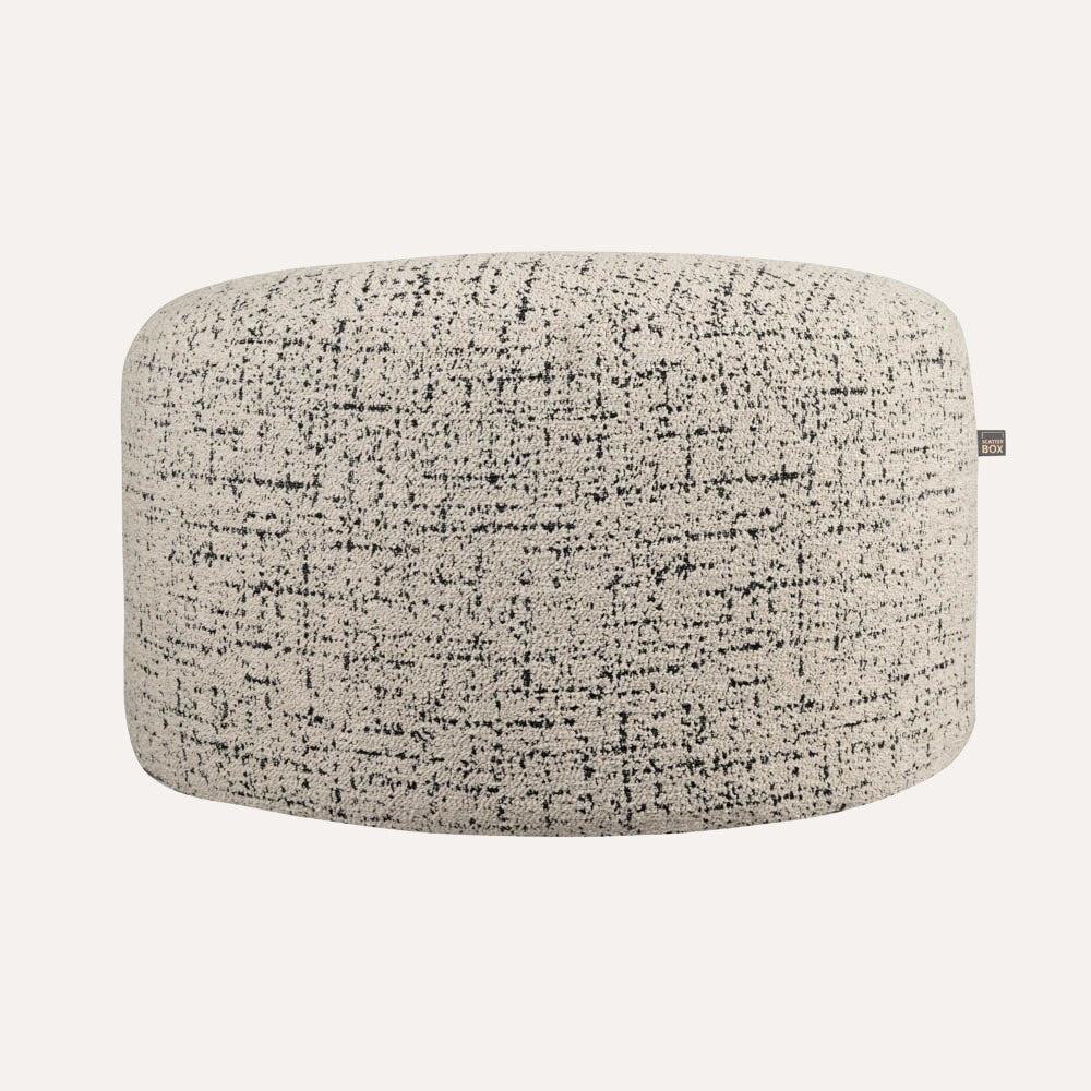 Scatter Box Scatter Box Ottoman Round Coco Cream/Black