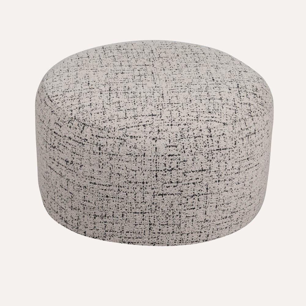 scatter box Scatter Box Ottoman Round Coco Cream/Black