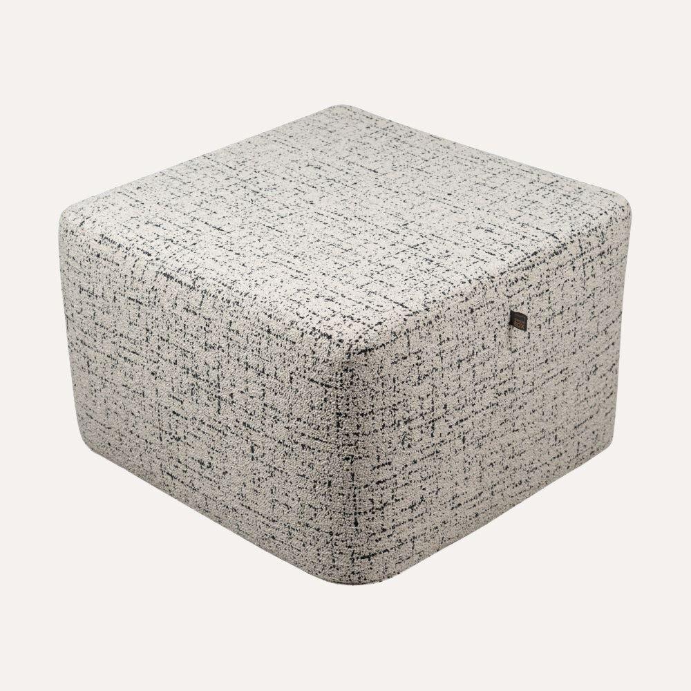 scatter box Scatter Box Ottoman Square Coco Cream/Black