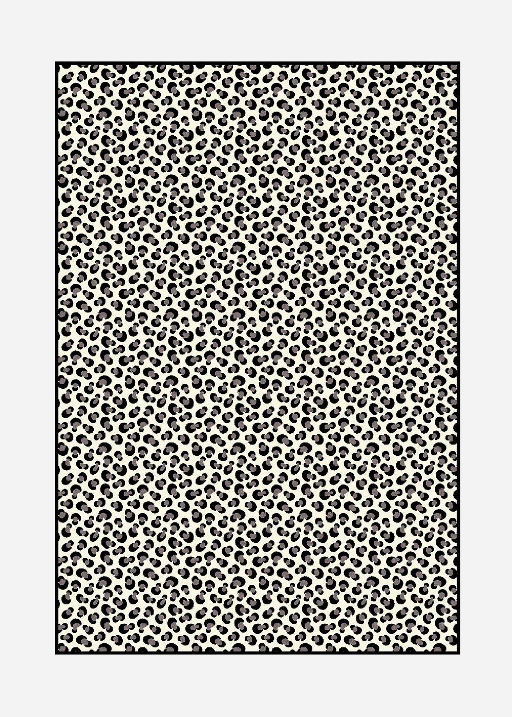 schoenstaub Rug Animalia Black and White Mini Spots Black and White