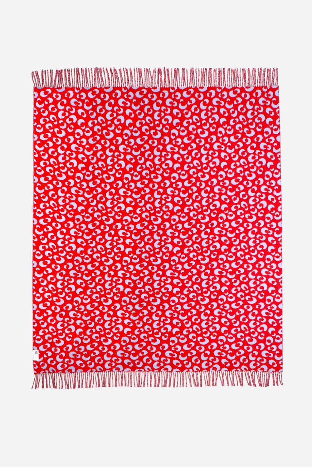 Schoenstaub Blanket Animalia Blue And Red Red