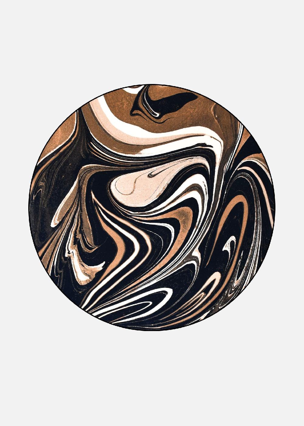 schoenstaub Marble Rug Espresso Martini Brown