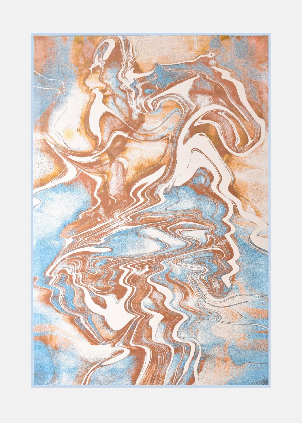 schoenstaub Rug Marble Bellini Blue