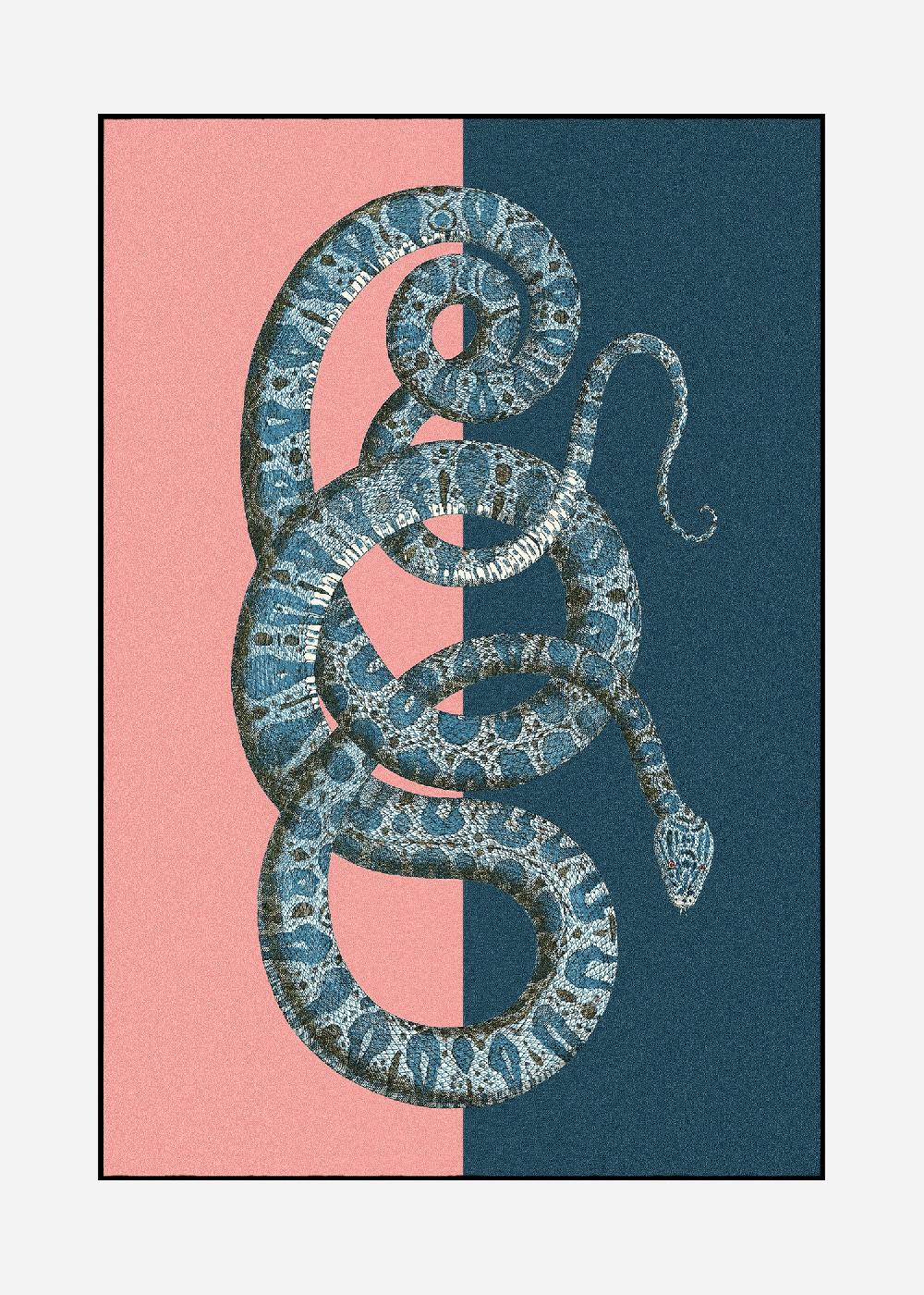 schoenstaub Rug Serpentes 3 Blue