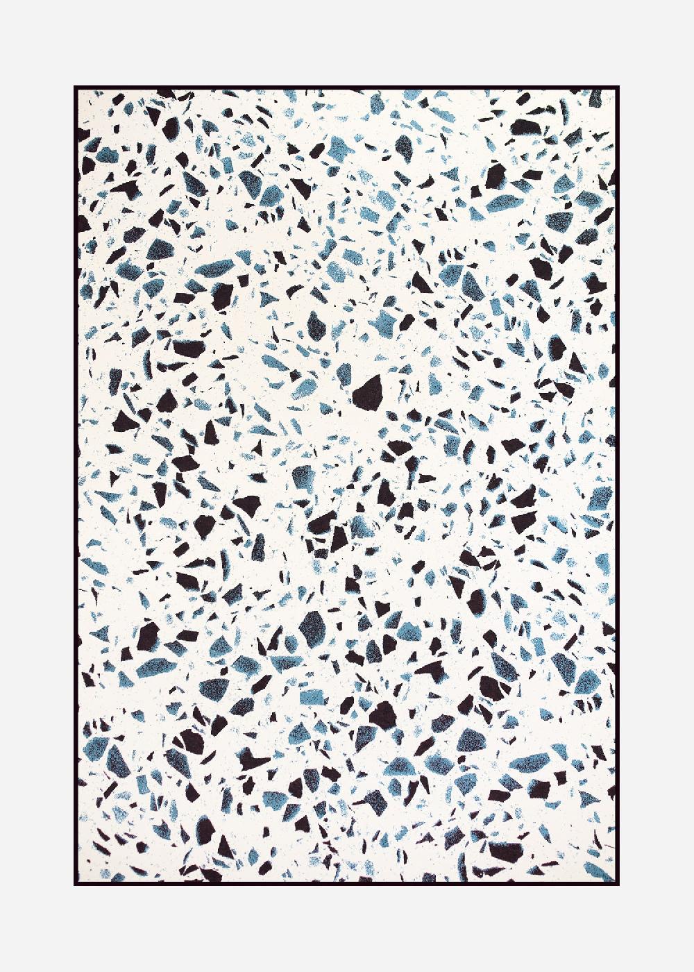 schoenstaub Rug Terrazzo Blue Blue