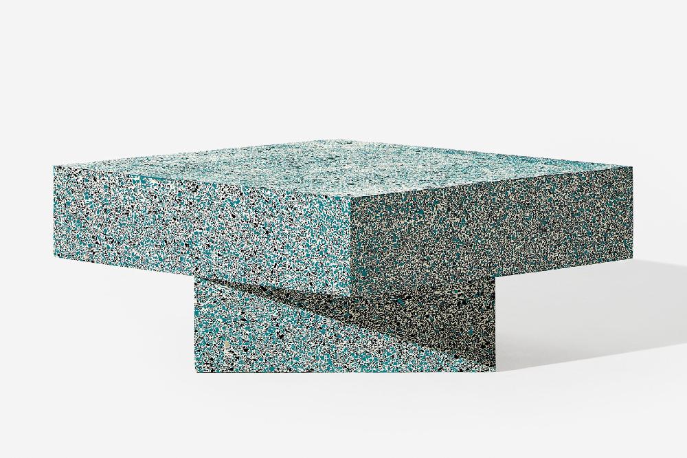 schoenstaub Terrazzo Table Blue Low Blue