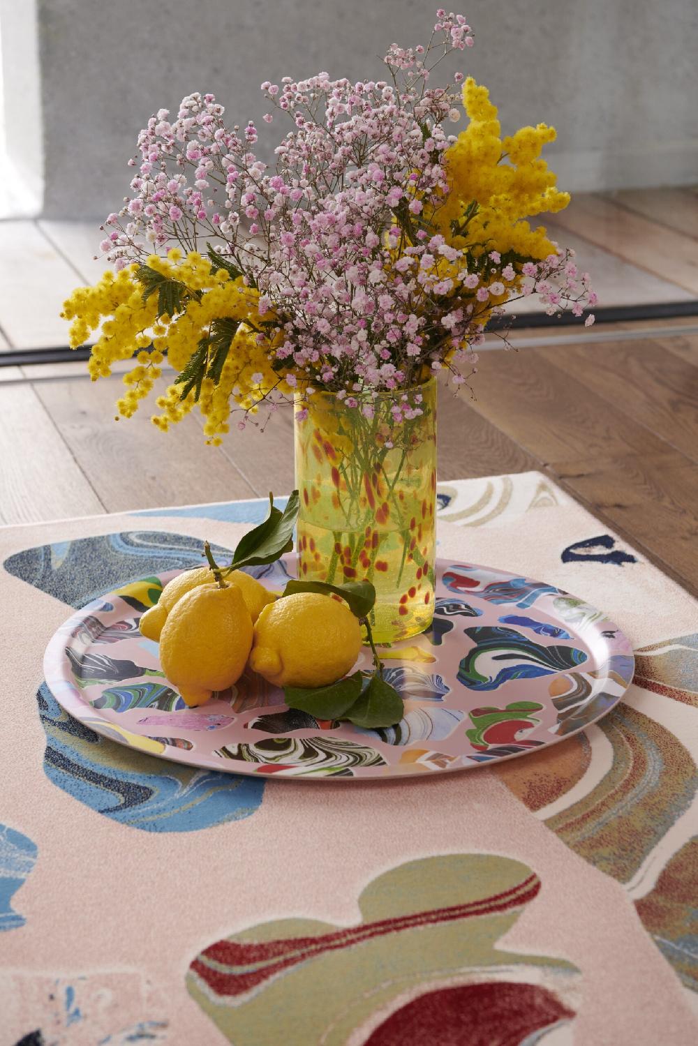 Schoenstaub Tray Marble Cosmo Rose