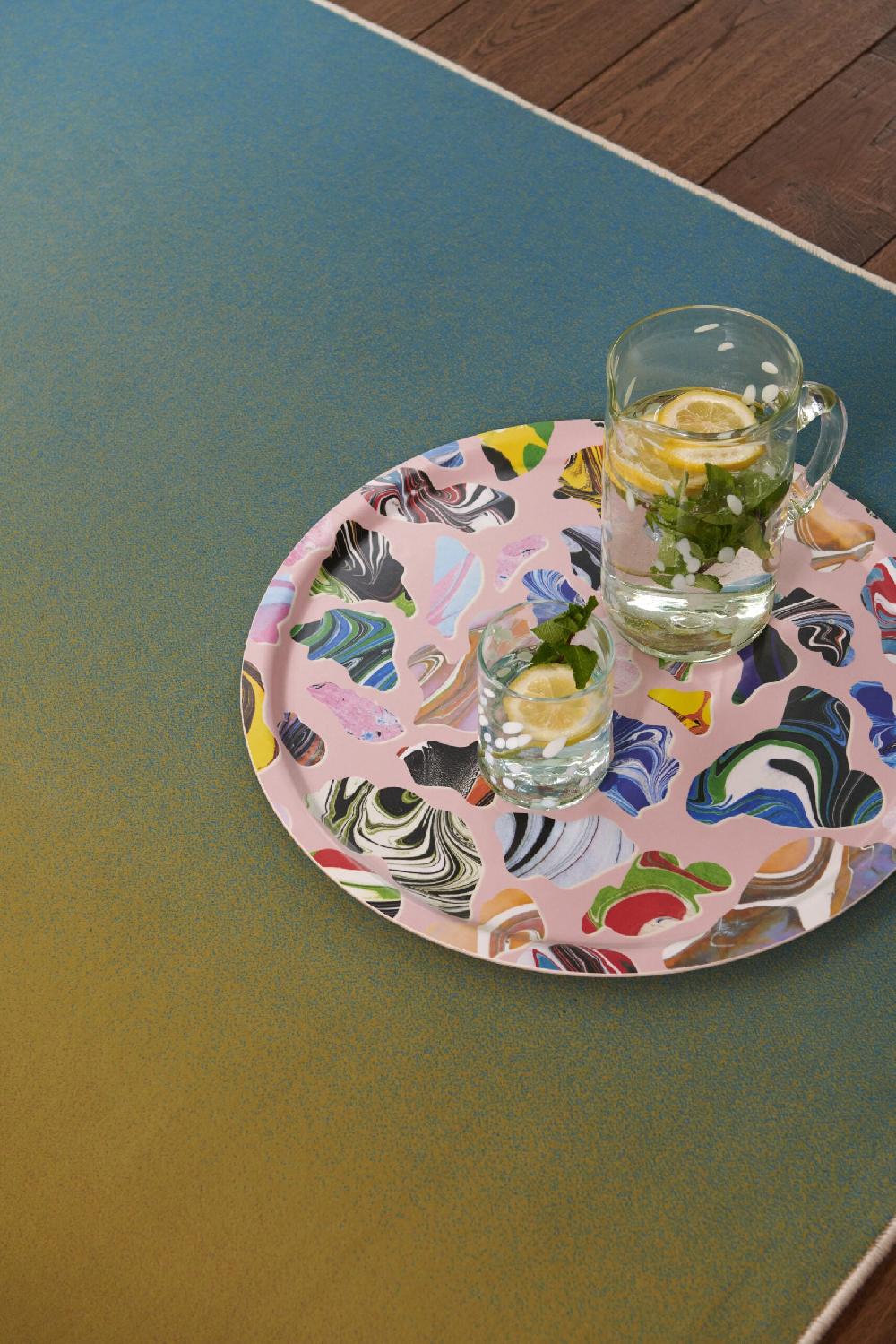 Schoenstaub Tray Marble Cosmo Rose