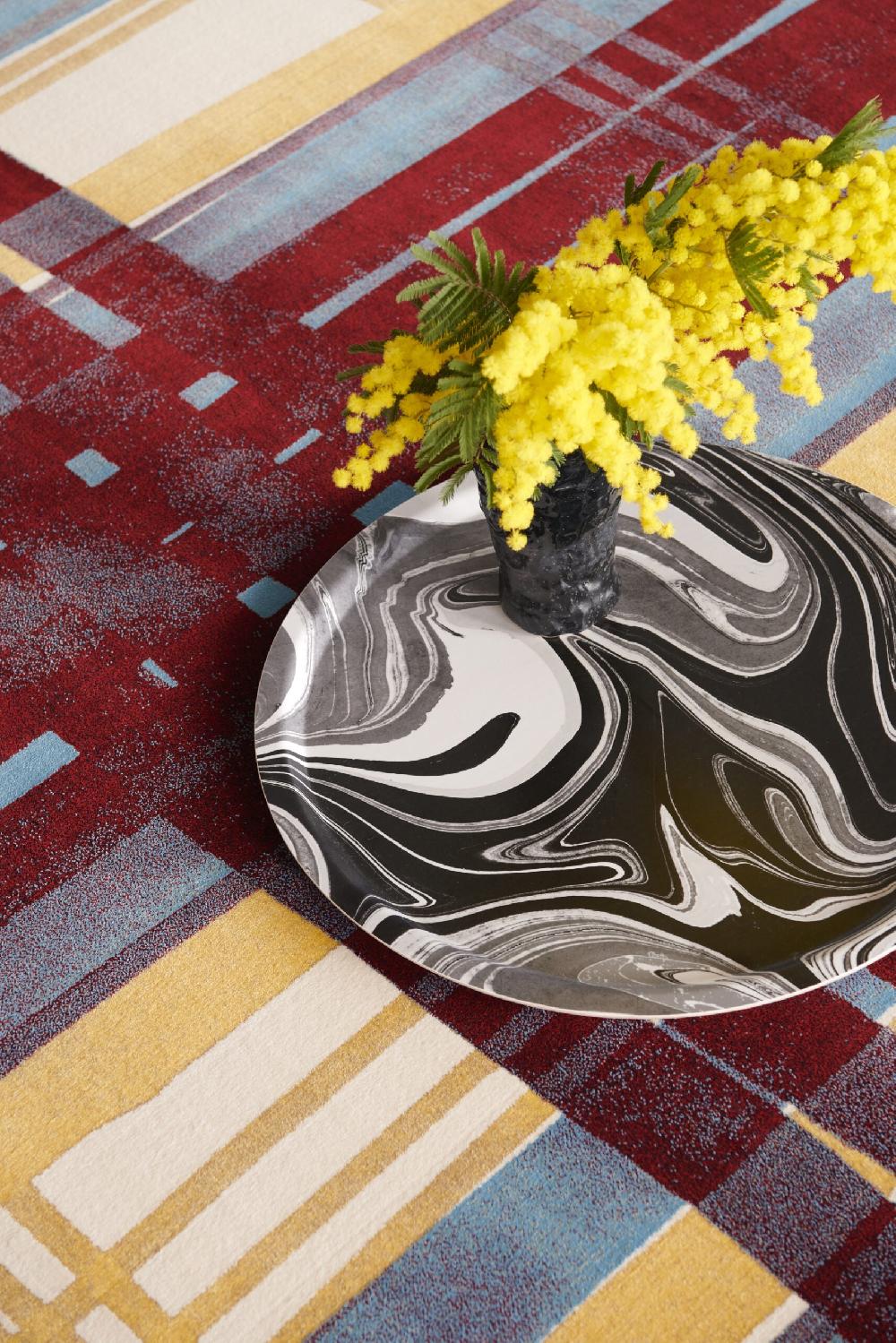 Schoenstaub Tray Marble Dark 'N Stormy Black