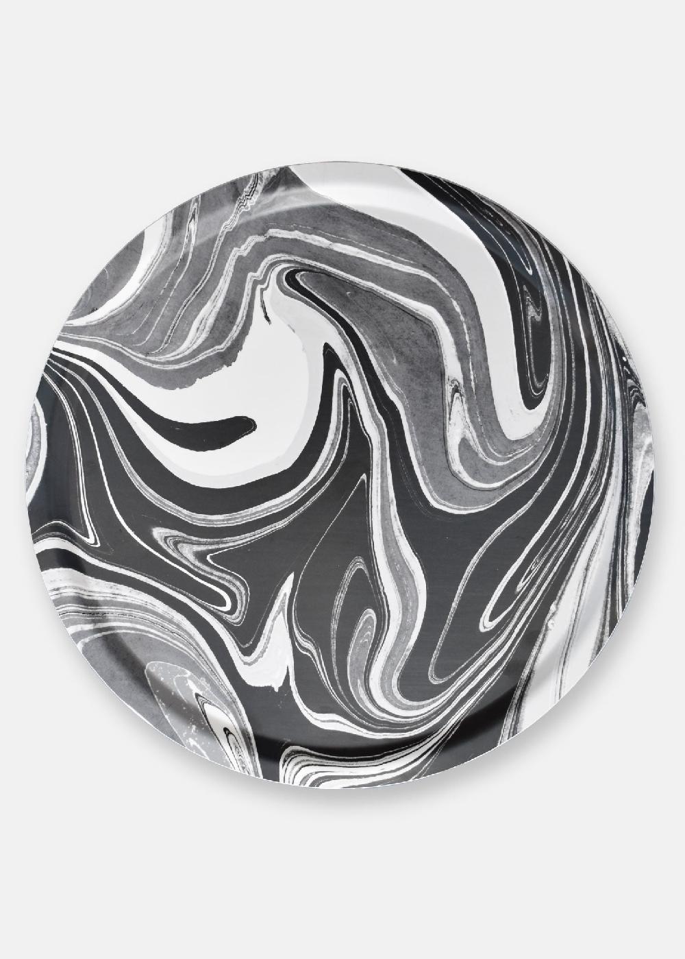 schoenstaub Tray Marble Dark 'N Stormy Black