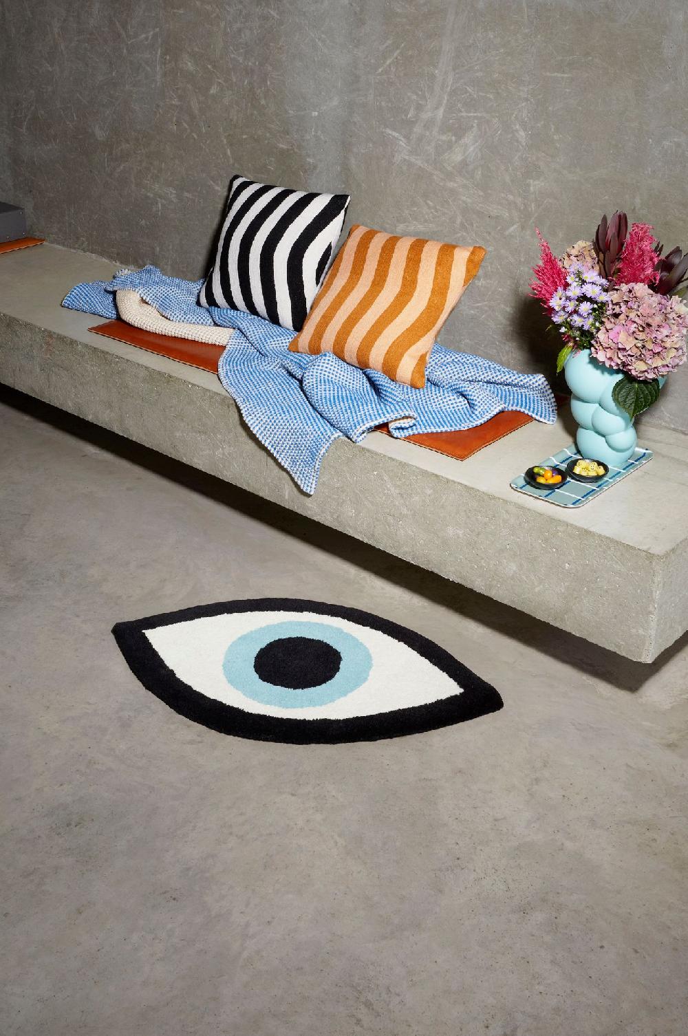 Schoenstaub Tufted Rug Eye Blue