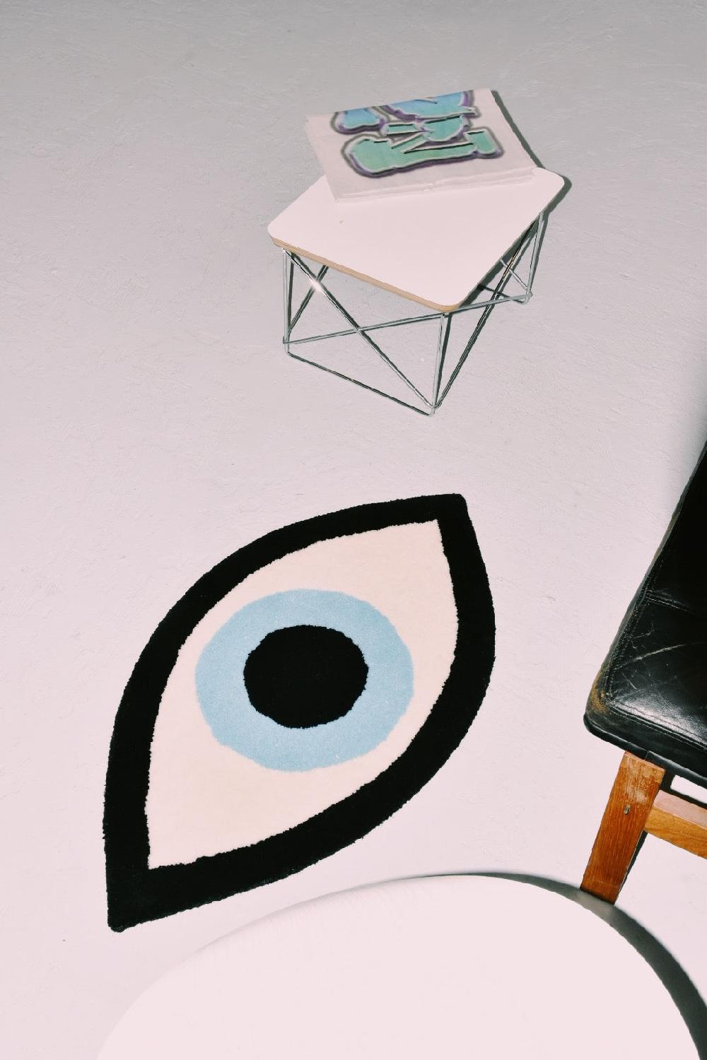 Schoenstaub Tufted Rug Eye Blue