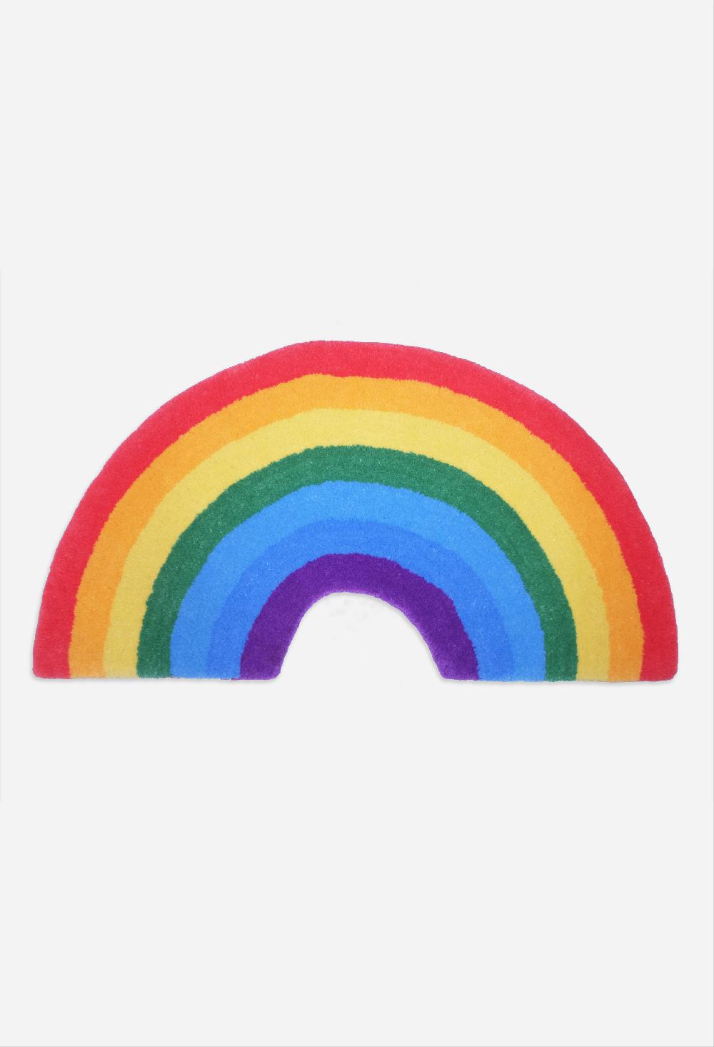 schoenstaub Tufted Rug Rainbow Red