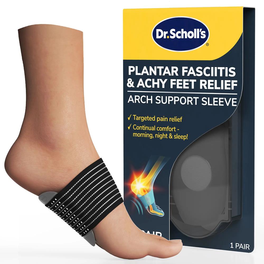 scholl Plantar Fasciitis & Achy Feet Relief Arch Support Sleeve
