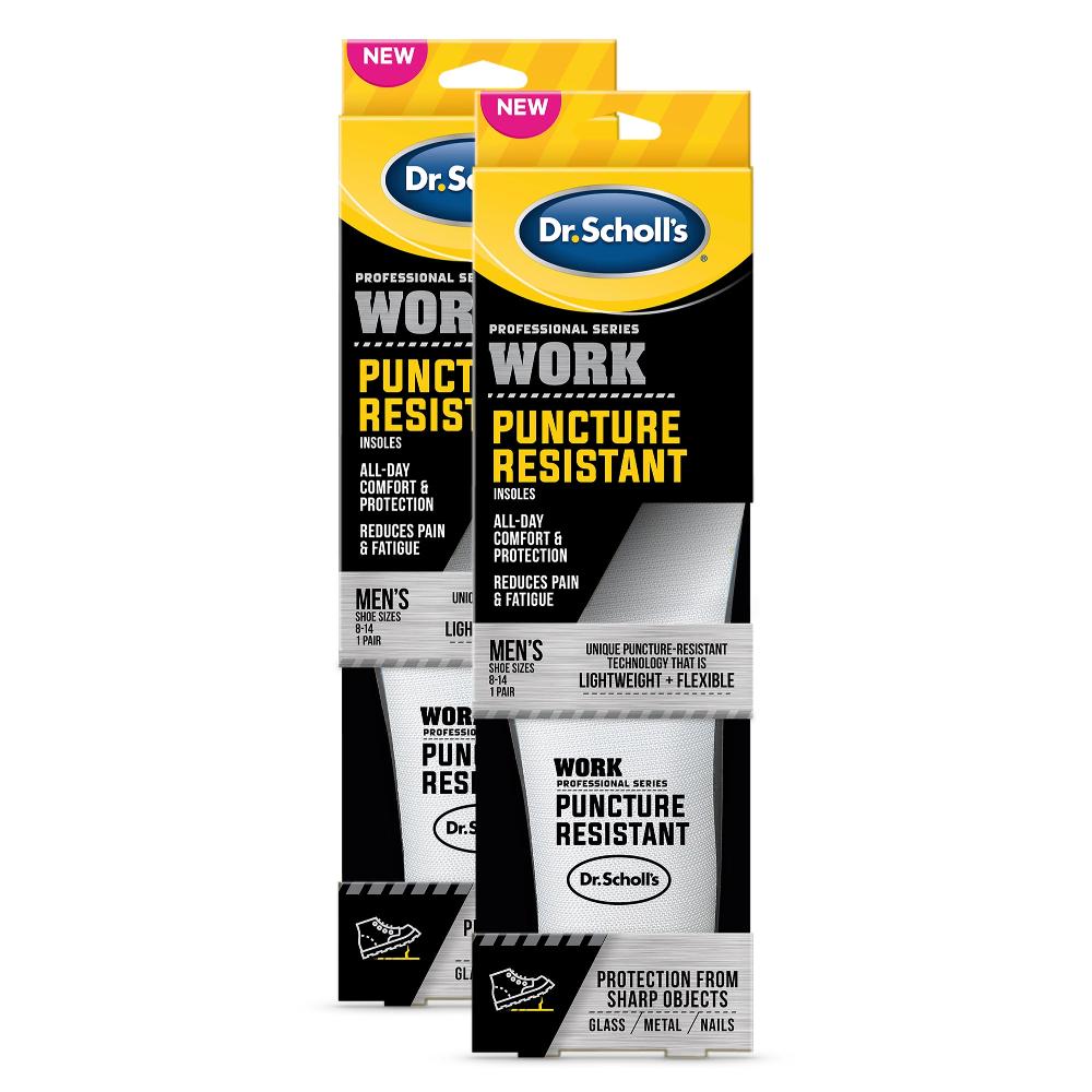 scholl Work Puncture Resistant Insoles (2 Pack)