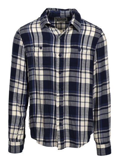 schott nyc Long Sleeve Lightweight Plaid Work Shirt