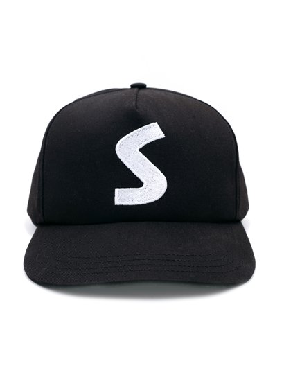 schott nyc Black hat with S embroidery