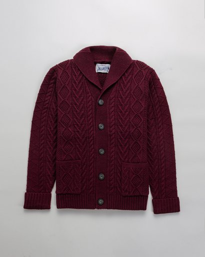 schott nyc Cable Knit Cardigan