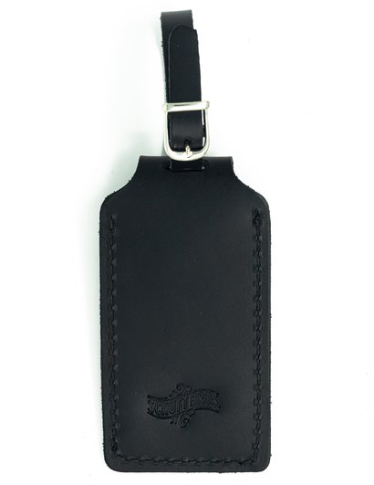 schott nyc Heavy Duty Leather Luggage Tag