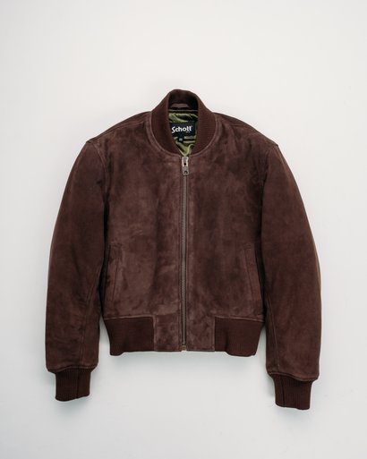 schott nyc Monroe Women's Suede Bomber Jacket