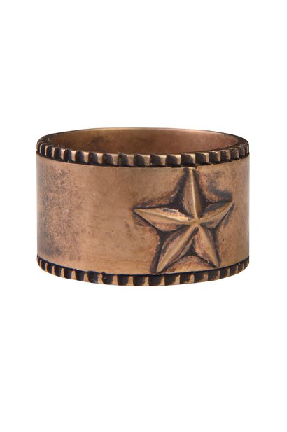 schott nyc One Star Ring Bronze