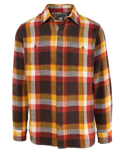 schott nyc Plaid Cotton Flannel Shirt