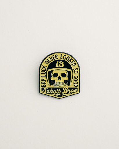 schott nyc Schott Glow In The Dark Bad Luck Pin