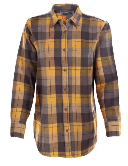 schott nyc Women's Cotton Flannel Plaid Shirt