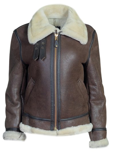 schott nyc Women's Sheepskin B-3 Bomber Jacket