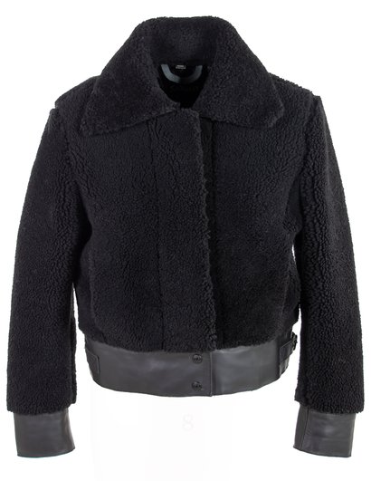 schott nyc Women's Sheepskin Bomber Jacket