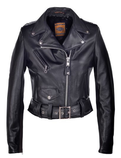 schott nyc Women's Cropped Perfecto® in Lambskin Leather Jacket