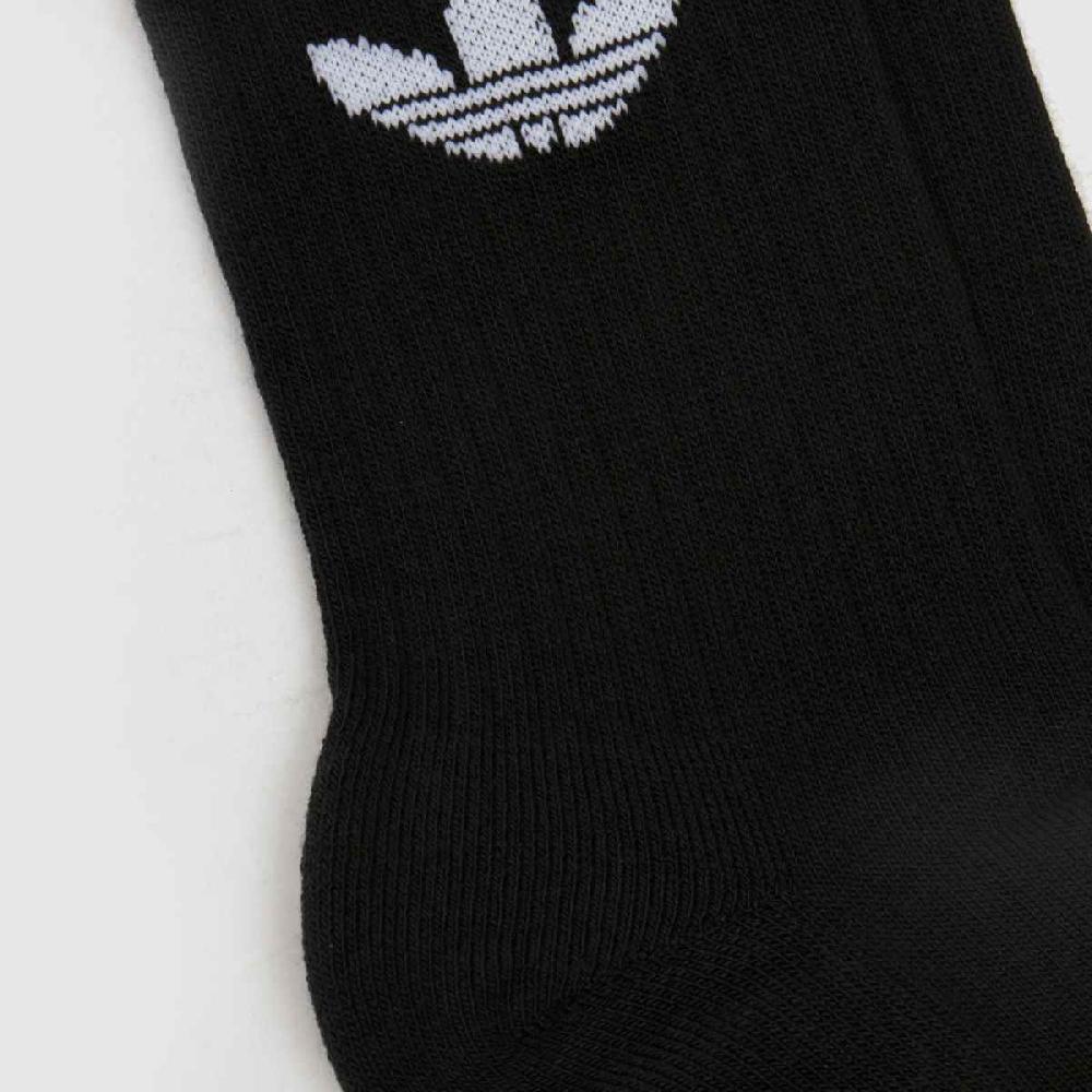 Schuh Adidas Kids Originals Crew Sock 3 Pk In Black & White