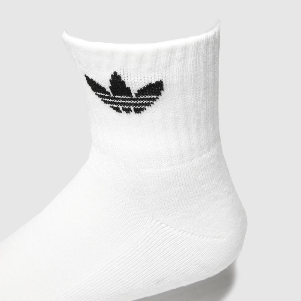 Schuh Adidas Originals Ankle Sock 3 Pack In White & Black