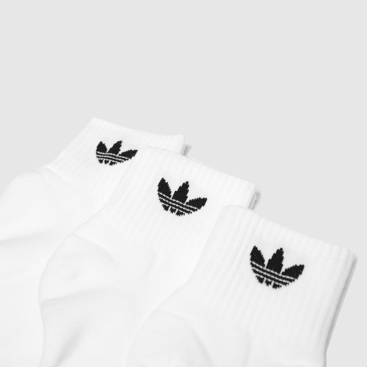 Schuh Adidas Originals Ankle Sock 3 Pack In White & Black