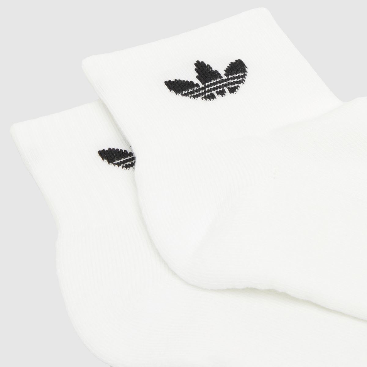Schuh Adidas Originals Ankle Sock 6 Pack In White & Black
