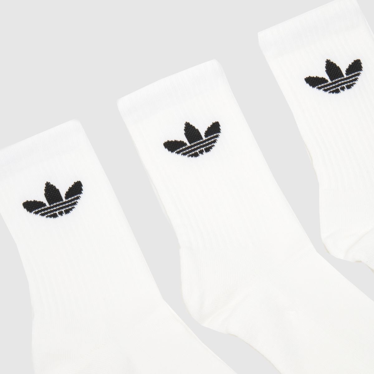 Schuh Adidas Originals Crew Sock 3 Pack In White & Black