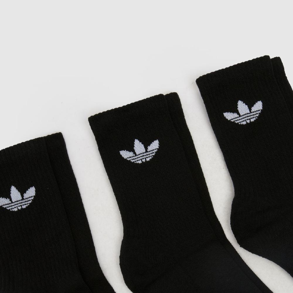 Schuh Adidas Originals Crew Sock 3 Pk In Black & White